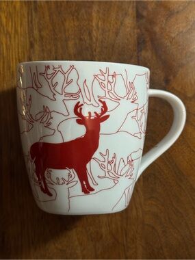 SECOND CUP Deer Stag Holiday Ceramic Coffee Mug